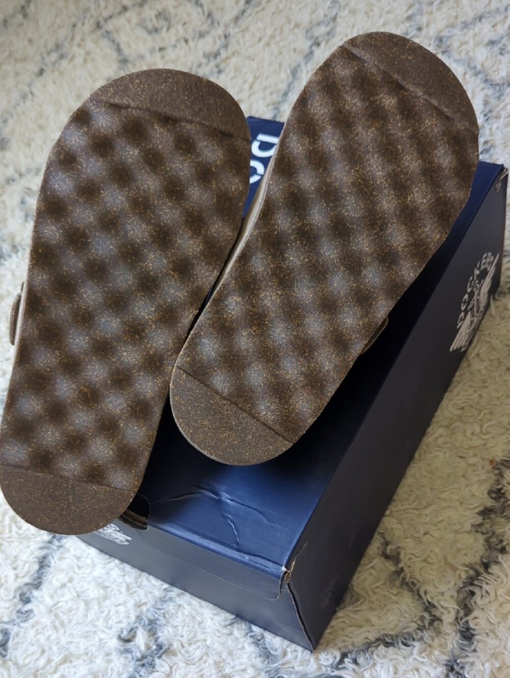 NIB- Dockers Taupe Bircham Suede Slip-On Clog with Buckle Accent - Picture 4 of 6